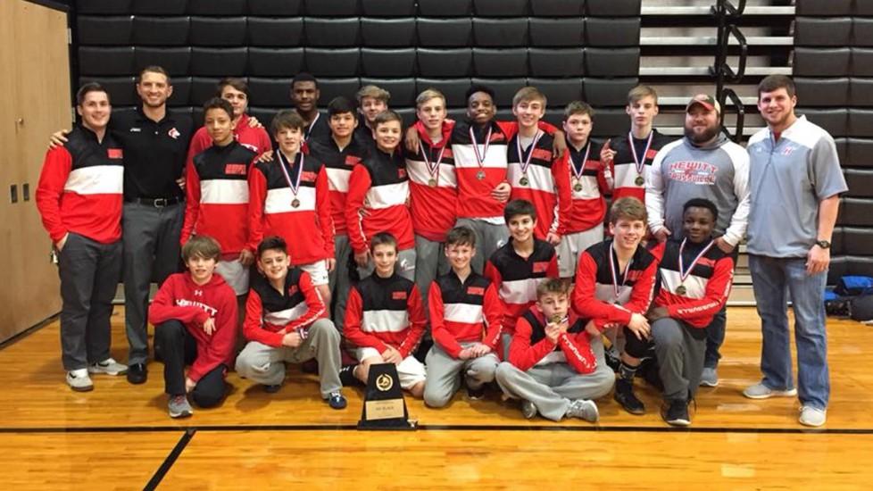 Page 12 of 18 Middle School Wrestling Wins Metro Championship The Hewitt-Trussville Middle School Wrestling team capped off an undefeated season by winning the Metro Championship this past weekend.