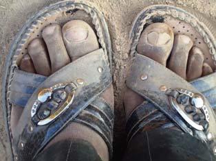 This is a picture of the feet of your data collector. I wanted to remind you how our environment is full of dust.
