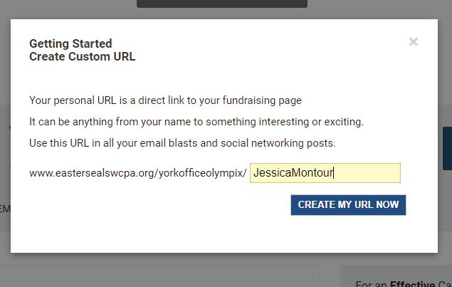 Customize your PERSONAL fundraising page *Note, this is not your team s page.