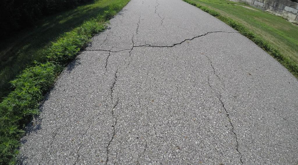 Variations in smoothness can be caused at seams between concrete or other material spread across trail.