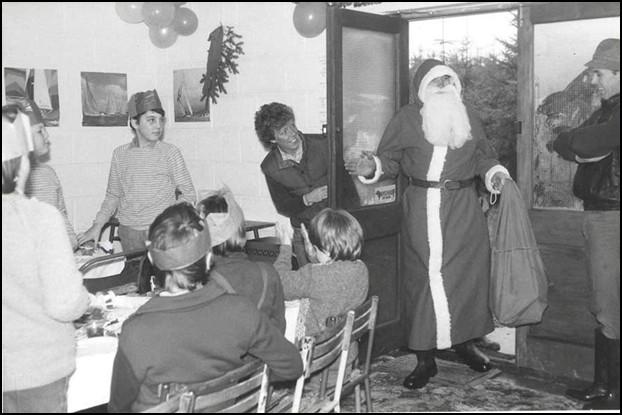 Santa appeared earily through the mist In appreciation for their massive contribution to the club, the committee agreed that Alan and Jean should be