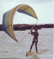 History Early 80 s Cory Roesller (USA) 1984: two French brothers Legaignoux made the first inflatable Kitesurfing kite and patented it in 1985 In the beginning only downwind was possible on these 2