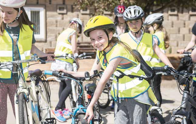Cramond Primary School, Edinburgh Cramond Primary School launched an I Bike crew with children from P4-P6 who helped plan a range of events over the year, such as Hi-Vis day where both children and