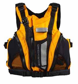 The PFD has reflexive stripes on the back. Buoyancy aid is designed for seakayaking and touring in extreme conditions.