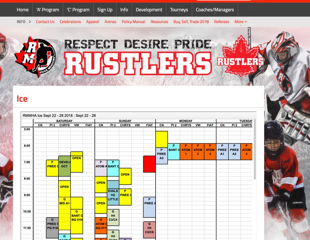 ICE ALLOCATION Ice policy can be found on website https://www.ridgemeadowshockey.