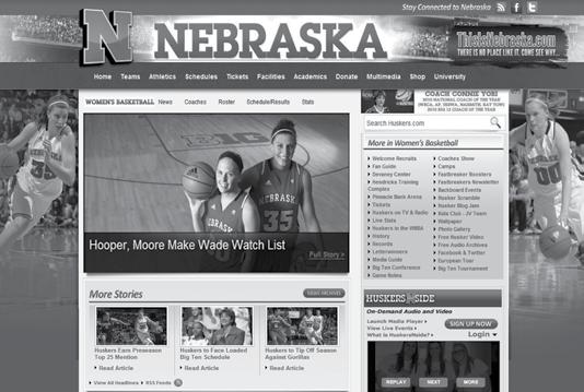 Griesch, who was hired as an assistant sports information director at Nebraska in 1998, works as the primary media contact for Nebraska women's basketball and serves as the content manager for