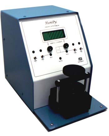 The HumiPyc ( Model 2) - Gas Pycnometer; Density, Moisture, Permeation Analyzer; Filter Integrity Tester; RH sensor Calibrator Designed, built, and supported by InstruQuest Inc.