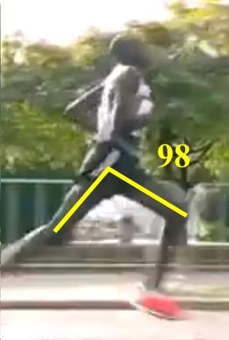 Honami Maeda Stride Angle Compared to elite marathoners, Maeda has very small Stride Angles, with only 77º on her right side and only 56º on her left side.