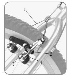 Arm fixing bolt To center a cantilever brake 1. Rotate the centering screw. Turn in small increments and check for centering. 2.