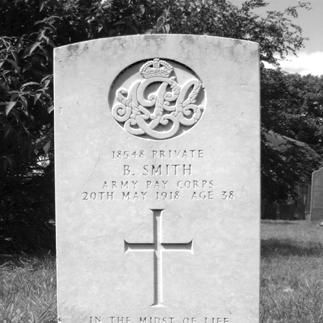 BENJAMIN SMITH ARMY PAY CORPS Died 20 May 1918 -