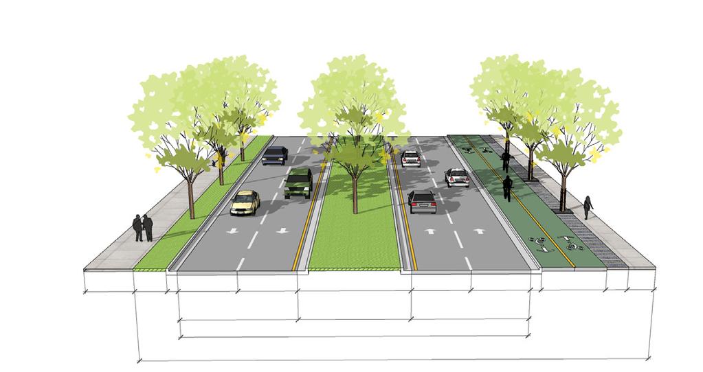 Recommendations: Potential Typical Sections 4-LANE CROSS-SECTION ALTERNATIVE