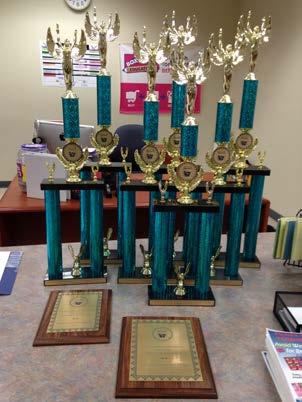 Our Kindergarten to 3 rd grade Primary division came home with 4 trophies out of 5 categories that we entered.