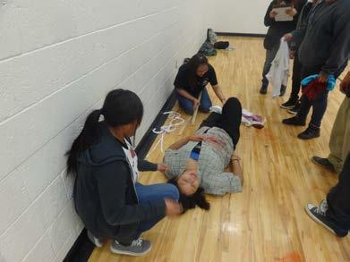 Pinon High School JROTC cadets recently had a Bloody Alley test, which was