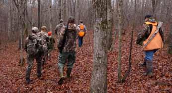 Check-in for the hunt begins at 5:30 a.m. Hunters will be grouped with dog handlers and guides before heading to the different hunt locations.