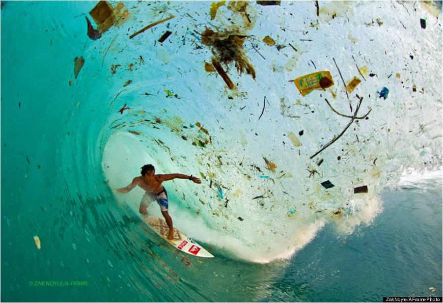 A surfer off the coast of Myanmar Myanmar has been facing considerable challenges with the management of waste as a result of