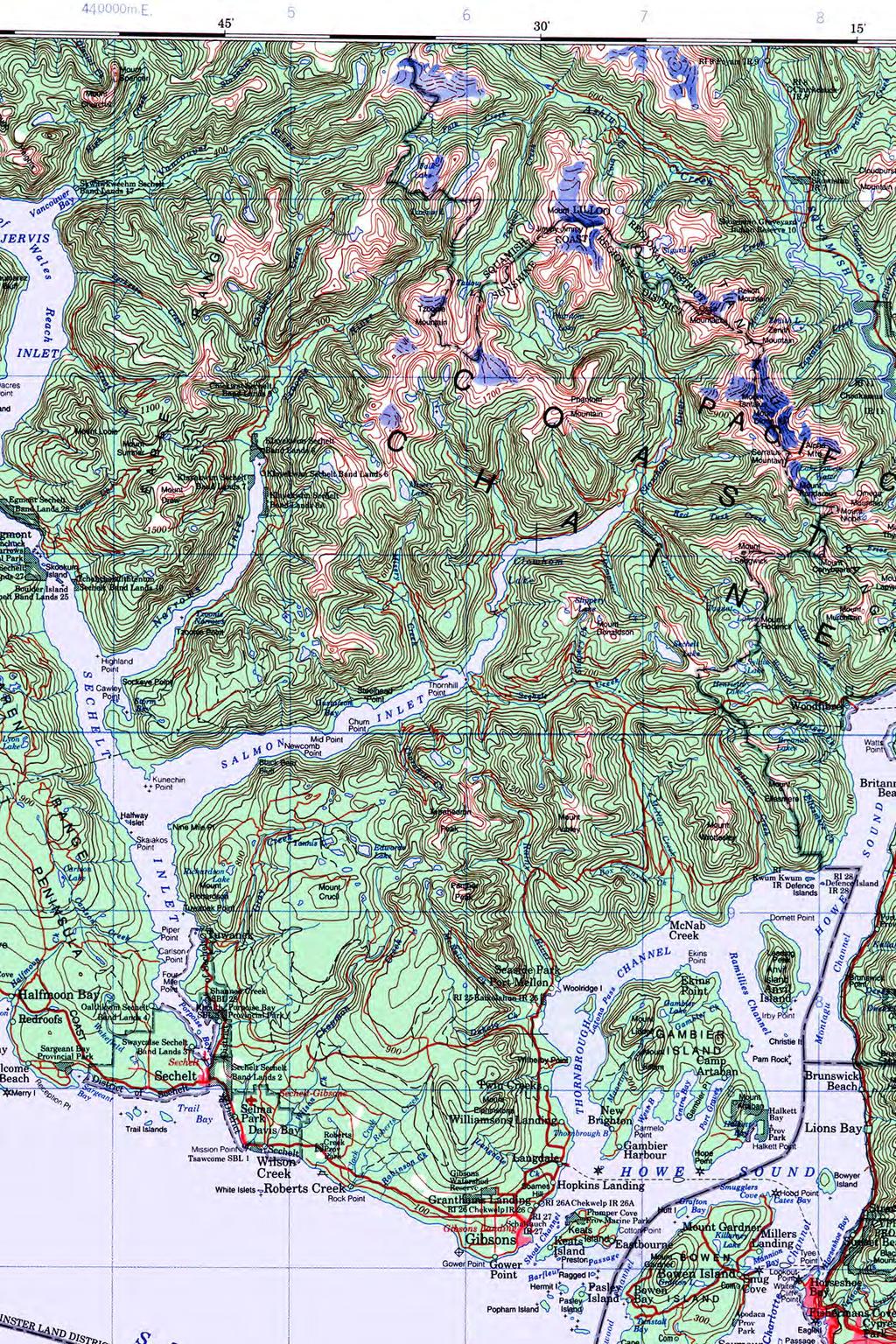 Figure 1: Location of Clowhom Lake (red