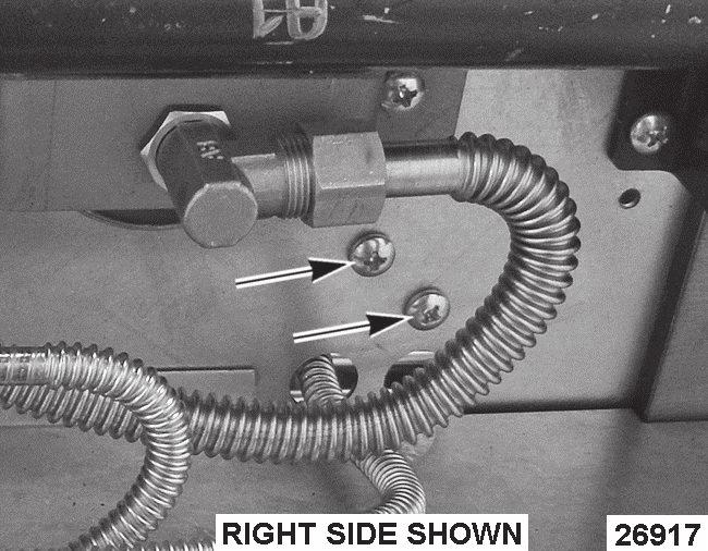 Fig. 21 4. Remove screws securing pilot to the bracket. Fig. 23 4. Right side: A.