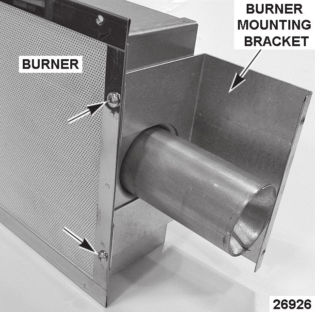 Lift right side burner mounting bracket from burner and broiler frame. Fig. 29 9.
