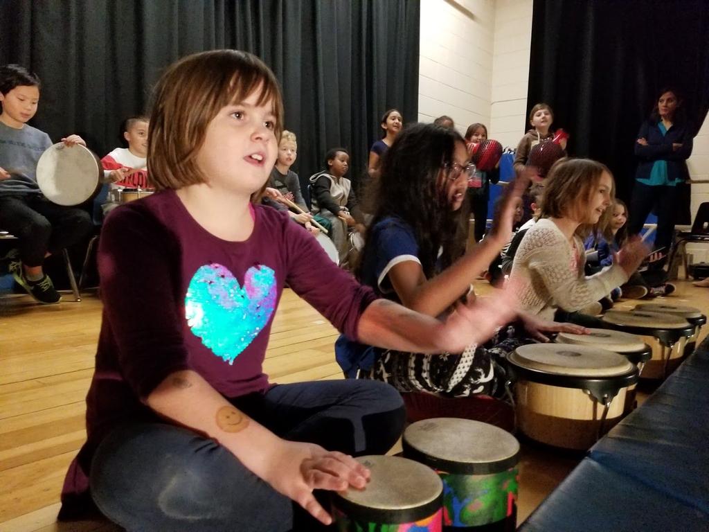 Cuban Brazilian Drumming: Our school was chosen for a special program that teaches kids how to play Cuban and Brazilian music on drums. Mr.