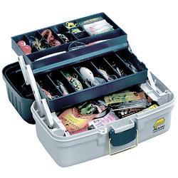 Plano 6102 Two Tray Tackle Box The Plano(r) 2 Two-Tray Box fishing tackle box showcases dynamic styling with 2 moving trays.