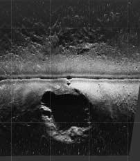 simultaneously, it was able to obtain a total of 26 pages of images of the crater. Three images, as examples, are shown in Fig. 9 (#42dive 100kHz, from WP5 to WP6), and Figs.