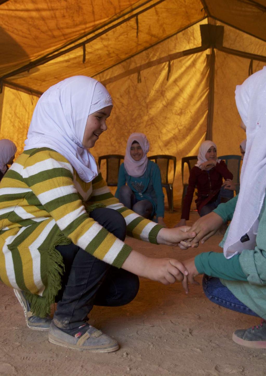 Sidra, 13 years old, lives in Za atari refugee camp.