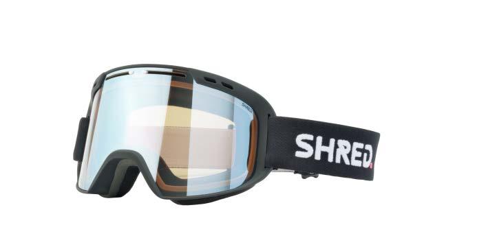 Goggles snow 2019-20 AMAZIFY BLACK - CBL PLASMA MIRROR lens: cbl BLAST mirror CBL ROSE BROWN / multilayer RED vlt: 20% - cat: S 2 SHRASTA code: goamaj14a Light conditions: sun and CLOUDS lens: cbl