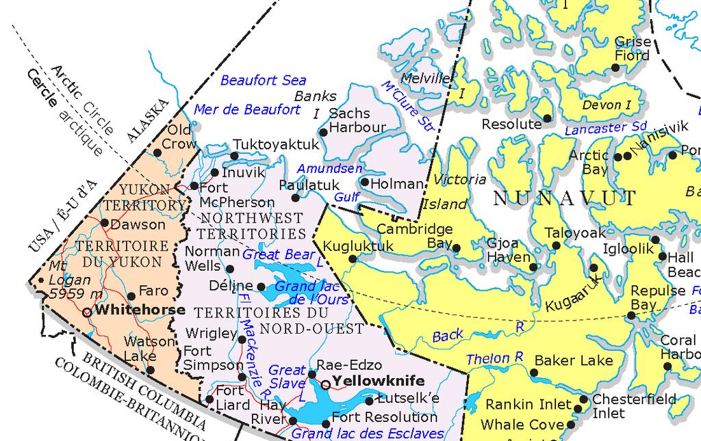 Tuktoyaktuk Figure 1: The location of Tuktoyaktuk in relation to the rest of Canada.