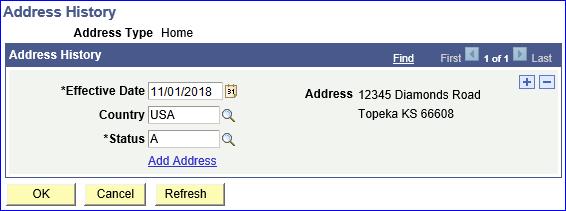 9 Enter the appropriate Address information and click