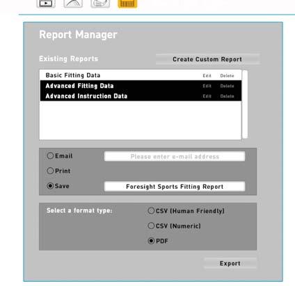 Analysis: Export Data Data sets can be emailed, printed, or saved locally to the computer in CSV or PDF format through the Export option accessible