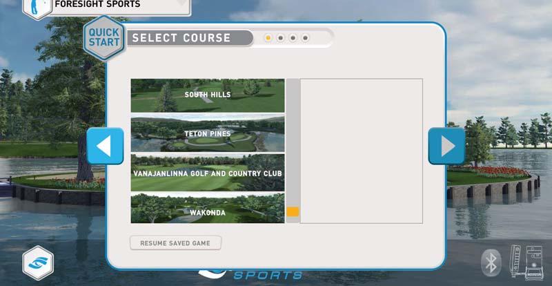 Select a Course Select the course and holes that you wish to play. Selected holes are highlighted in orange.