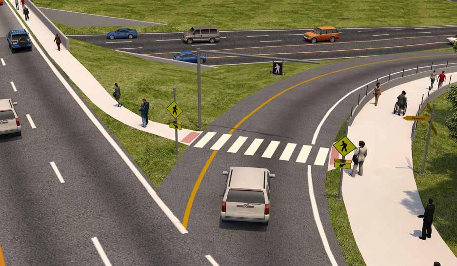 Consultation Topics: City of New Westminster Topic 4: Pedestrian Crossing Royal Avenue On-Ramp To maintain pedestrian connectivity on the south side of Royal Avenue, two crossing options are proposed
