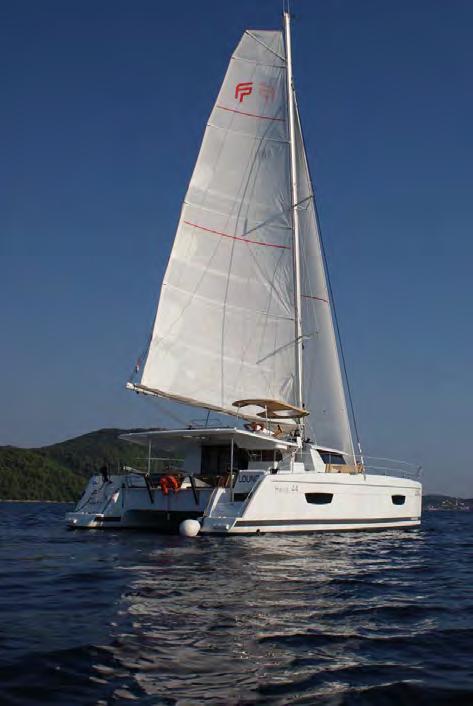 yachts with layouts from 34 to 48 feet (9.9-14.6 meters), with capacity from 1 to the 5 cabins.