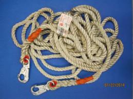 300L-Z7/25FTBL Length: 25 feet Diameter: 5/8 (16mm) #51 Nylon Rope with 2