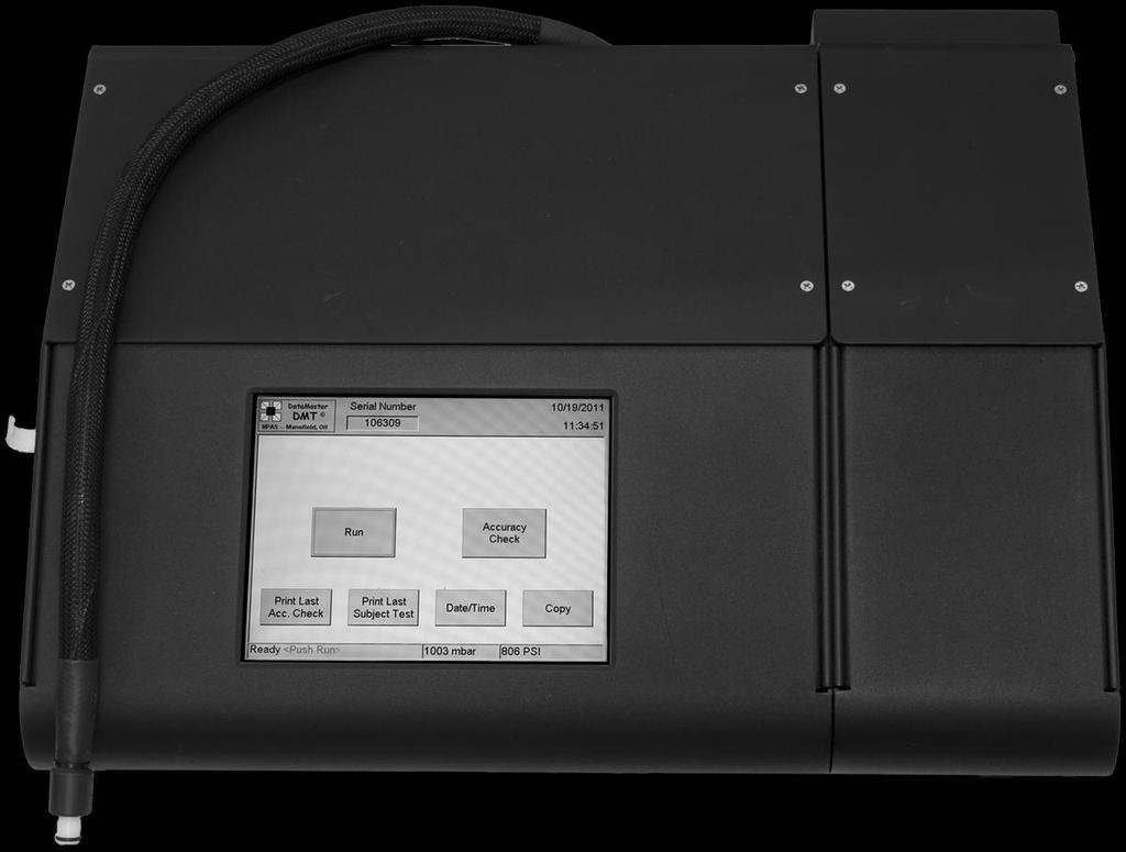 Introduction The DATAMASTER TRANSPORTABLE (DMT) is an infrared evidential breath alcohol test instrument manufactured by National Patent Analytical Systems, Inc.