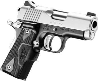 NORTH AMERICAN ARMS GUARDIAN DAO Caliber: 25 NAA, 32 ACP, 380 ACP, 32 NAA, 6-shot magazine. Barrel: 2.49. Weight: 20.8 oz. Length: 4.75 overall. Grips: Black polymer. Sights: Low profile fixed.