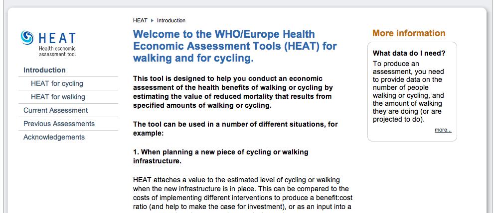 The WHO Health Economic Assessment Tool How much is