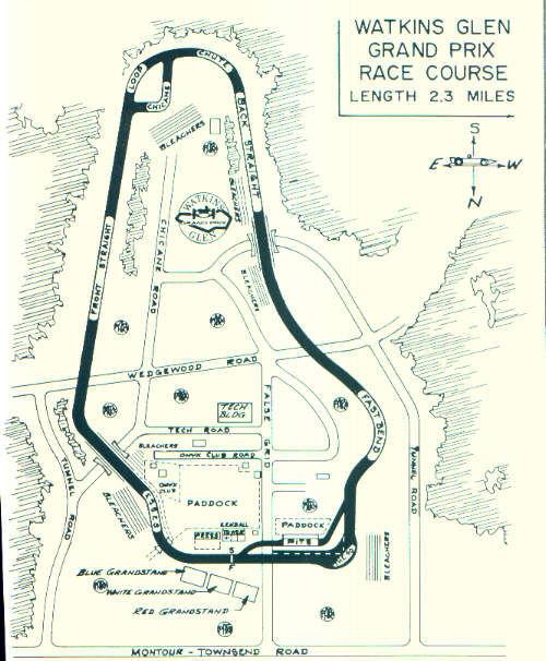 anyway. The course was completed the night before the first practice! The 9 th Watkins Glen Grand Prix went off without any serious incidents in 1956.