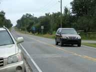 Consider replacing the existing rumble strips with lower profile rumble strips or