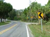 Location: Curves Between Shine Lane and Aloha Lane Issue: Location of Chevron Signs There is a series of closely-spaced, reverse curves within a three-quarter mile section of CR 595 running southwest