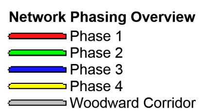 Network Implementation Plan Summary Costs for first two phases: Phase 1 $1,300,000 Phase 2 $1,000,000 Approximately 15 miles of new facilities are