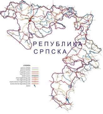 MANAGEMENT OF ROAD INFRASTRUCTURE (3) ENTITY LEVEL - REPUBLIKA SPRSKA - 2 levels of government: entity and municipality Public Company Republic of Srpska Motorways : management of highways Public