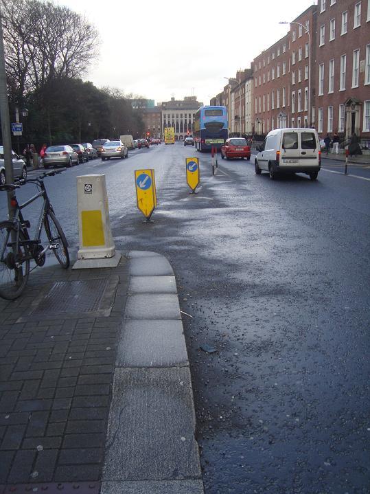Cyclists 25.Due to the problem of high traffic flows and speeds and traffic coming from multiple directions, there is a need to facilitate less confident cyclists in the turn from Leeson Street to St.