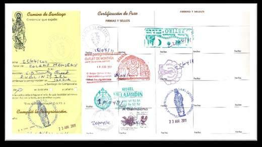 The Camino Passport This Camino passport (Credencial del Peregrino) will be proof that you have walked the 100km necessary to obtain your Compostela or Certificate, the official documents testament