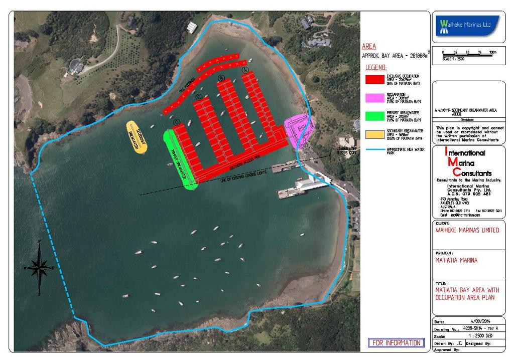 Appendix C: Area plan of Matiatia Bay showing