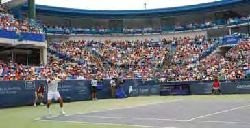 ) > Preferred parking passes (Lot A) for every session of the tournament (one parking pass per 2 match tickets) > Balcony Suite completely furnished for entertaining and comfort, including: Great