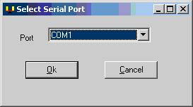 Communications Menu gms15.bmp Click the drop-down arrow next to the current selection to see the available communication ports.