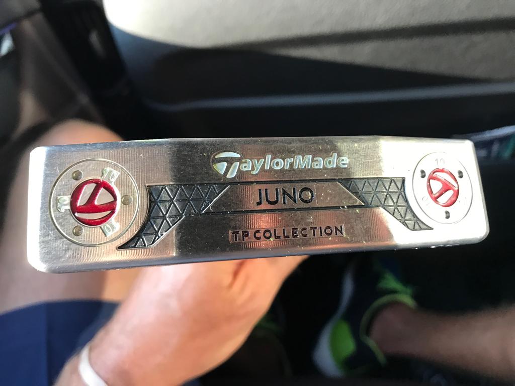 Looking for a different look, DJ played a new putter this week - the TP Collection Juno, which was built by the Tour team at 35.75" length, has 2.5* of loft and 79* lie angle.