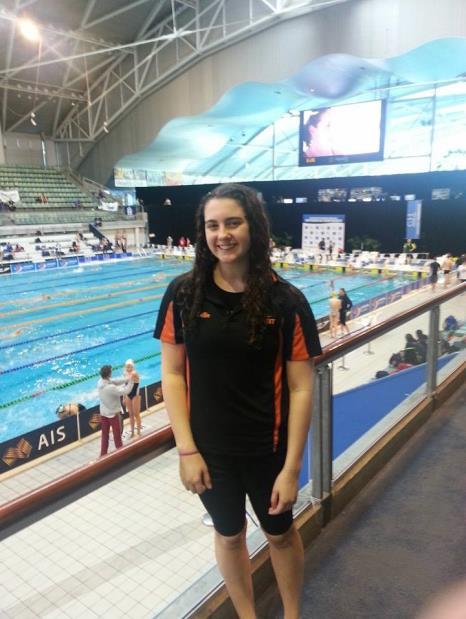 NATIONAL AGE CHAMPIONSHIPS Congratulations to Callie Cameron who competed at the Australian Age Swimming Championships in April in 100m Breaststroke and 200m Breaststroke.