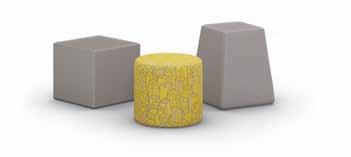FLEX SIN 711-16 Flex Collaborative Ottomans HPFi s fully-upholstered ottomans are available in a wide variety of shapes cubes, circles, octagonal, two-seat bench or tapers.